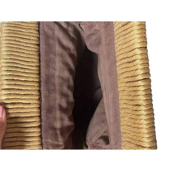 Macrame Crochet Beaded Bohemian Brown Shoulder Purse - Picture 4 of 4